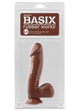 Load image into Gallery viewer, Basix Rubber Works 6.5in Dong with Suction Cup Waterproof - Caramel