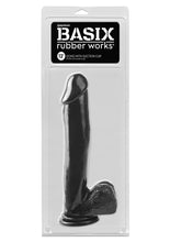 Load image into Gallery viewer, Basix Rubber Works Dong with Suction Cup - Black - 12in