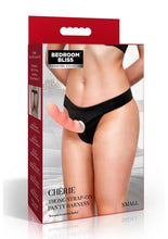 Load image into Gallery viewer, Bedroom Bliss Chérie Thong Strap-On Panty Harness - Black - Small