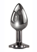 Load image into Gallery viewer, Black Gem Anal Plug - Black/Metal - Small