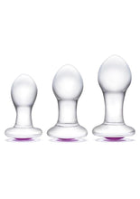 Load image into Gallery viewer, Bling Bling Glass Anal Training Kit - Clear - 3 Piece