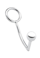 Load image into Gallery viewer, Blue Line Anal Hook and Cock Ring 45mm - Stainless - Steel