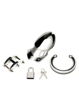 Load image into Gallery viewer, Blue Line Cock Humiliation Chastity Cage Small 2.75in - Stainless