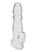 Load image into Gallery viewer, Blue Line Girthy Penis Enhancing Sleeve Extension - Clear - 6.75in