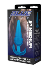 Load image into Gallery viewer, Blue Line Medium Tapered Butt Plug - Blue - Medium - 5in