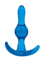 Load image into Gallery viewer, Blue Line Tear Drop Butt Plug - Blue - 3.5in