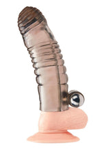 Load image into Gallery viewer, Blue Line Vibrating Penis Enhancing Sleeve Extension