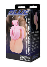 Load image into Gallery viewer, Blueline Bitchboy Degrading Mini Chastity Cage with Pussy Shape - Pink