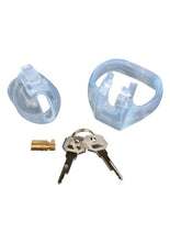 Load image into Gallery viewer, Blueline Small Dick Acrylic Mini Chastity Cage