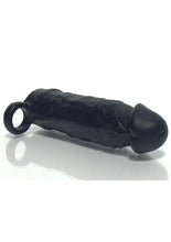 Load image into Gallery viewer, Boneyard Meaty 3x Stretch Silicone Penis Extender - Black - 6.5in