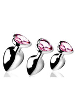 Load image into Gallery viewer, Booty Sparks Heart Gem Anal Plug - Pink - Set