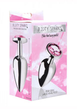 Load image into Gallery viewer, Booty Sparks Pink Gem Large Anal Plug - Metal/Pink - Large