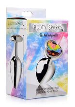 Load image into Gallery viewer, Booty Sparks Rainbow Prism Heart Anal Plug - Multicolor - Medium