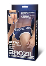 Load image into Gallery viewer, Brozil Ultra Sports Mesh Bulge Brief - Blue/Navy Blue - Medium/Small