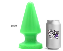 Load image into Gallery viewer, ErotixxxToys "Candy Cane Butt Plug" Large (Metallic Green)