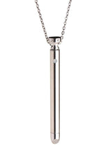Load image into Gallery viewer, Charmed Rechargeable Stainless Steel 7x Vibrating Necklace - Silver