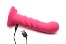 Load image into Gallery viewer, Simply Sweet Ribbed Rechargeable Dildo with Remote (Pink)