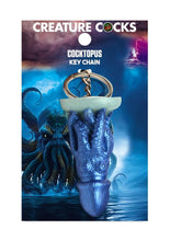 Load image into Gallery viewer, Creature Cocks Cocktopus Keychain - Blue/Metal
