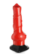 Load image into Gallery viewer, Creature Cocks Giant Hell Hound Canine Dildo - Black/Red - 2ft.