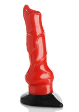 Load image into Gallery viewer, Creature Cocks Giant Hell Hound Canine Dildo - Black/Red - 2ft.