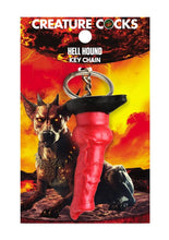 Load image into Gallery viewer, Creature Cocks Hell-Hound Keychain - Metal/Red