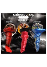 Load image into Gallery viewer, Creature Cocks King Cobra, Hell-Hound and Lord Kraken Keychain Set (3 Piece) - Assorted