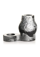 Load image into Gallery viewer, Creature Cocks Night Prowler Silicone Penis Sleeve and Ball Stretcher - Black/Silver - Medium