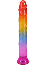 Load image into Gallery viewer, Crystal Jellies Dildo - Multicolor/Rainbow - 7in