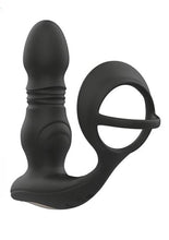 Load image into Gallery viewer, Cyrus App Control Thrusting Rechargeable Prostate Massager with Cock Ring - Black