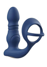 Load image into Gallery viewer, Cyrus App Control Thrusting Rechargeable Prostate Massager with Cock Ring - Blue