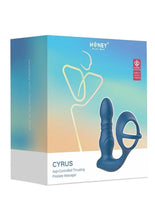 Load image into Gallery viewer, Cyrus App Control Thrusting Rechargeable Prostate Massager with Cock Ring - Blue