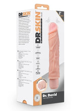 Load image into Gallery viewer, Dr. Skin Silicone Dr. David Vibrating Dildo - Vanilla - 8in