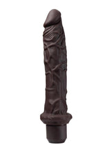 Load image into Gallery viewer, Dr. Skin Silicone Dr. Richard Vibrating Dildo - Chocolate - 9in