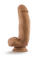 Load image into Gallery viewer, Dr. Skin Silicone Dr. Samuel Dildo with Balls and Suction Cup - Caramel/Mocha - 7in