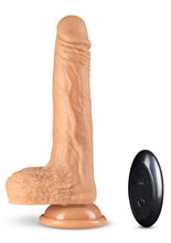 Load image into Gallery viewer, Dr. Skin Silicone Dr. Grey Rechargeable Thrusting Dildo with Remote Control - Vanilla - 7in