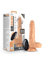 Load image into Gallery viewer, Dr. Skin Silicone Dr. Grey Rechargeable Thrusting Dildo with Remote Control - Vanilla - 7in