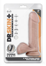 Load image into Gallery viewer, Dr. Skin Plus Posable Dildo with Balls - Vanilla - 8in