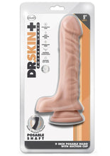 Load image into Gallery viewer, Dr. Skin Plus Posable Dildo with Balls - Vanilla - 9in