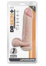Load image into Gallery viewer, Dr. Skin Plus Thick Posable Dildo with Balls - Vanilla - 9in