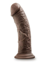 Load image into Gallery viewer, Dr. Skin Plus Thick Posable Dildo with Suction Cup - Chocolate - 8in