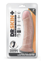 Load image into Gallery viewer, Dr. Skin Plus Thick Posable Dildo with Suction Cup - Vanilla - 8in
