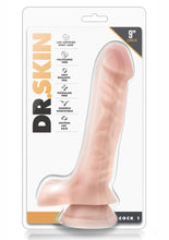 Load image into Gallery viewer, Dr. Skin Cock 1 Dildo with Balls and Suction Cup - Vanilla - 9in