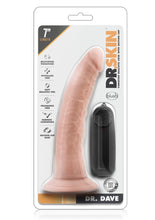 Load image into Gallery viewer, Dr. Skin Dr. Dave Vibrating Dildo with Suction Cup - Vanilla - 7in