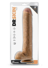 Load image into Gallery viewer, Dr. Skin Dr. Michael Dildo with Balls and Suction Cup - Caramel - 14in