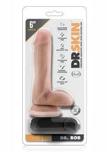 Load image into Gallery viewer, Dr. Skin Dr. Rob Vibrating Dildo with Remote Control - Vanilla - 6in
