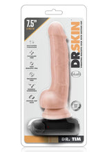 Load image into Gallery viewer, Dr. Skin Dr. Tim Vibrating Dildo with Remote Control - Vanilla - 7.5in