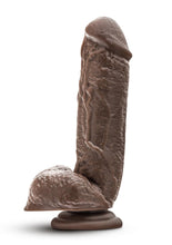 Load image into Gallery viewer, Dr. Skin Mr. D Dildo with Balls and Suction Cup - Chocolate - 8.5in