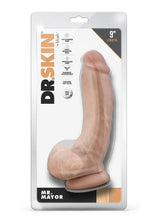 Load image into Gallery viewer, Dr. Skin Mr. Mayor Dildo with Balls and Suction Cup - Vanilla - 9in