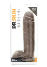 Load image into Gallery viewer, Dr. Skin Mr. Mister Dildo with Balls and Suction - Chocolate - 10.5in