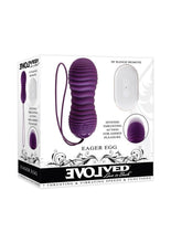 Load image into Gallery viewer, Eager Egg Rechargeable Silicone Egg with Remote Control - Purple